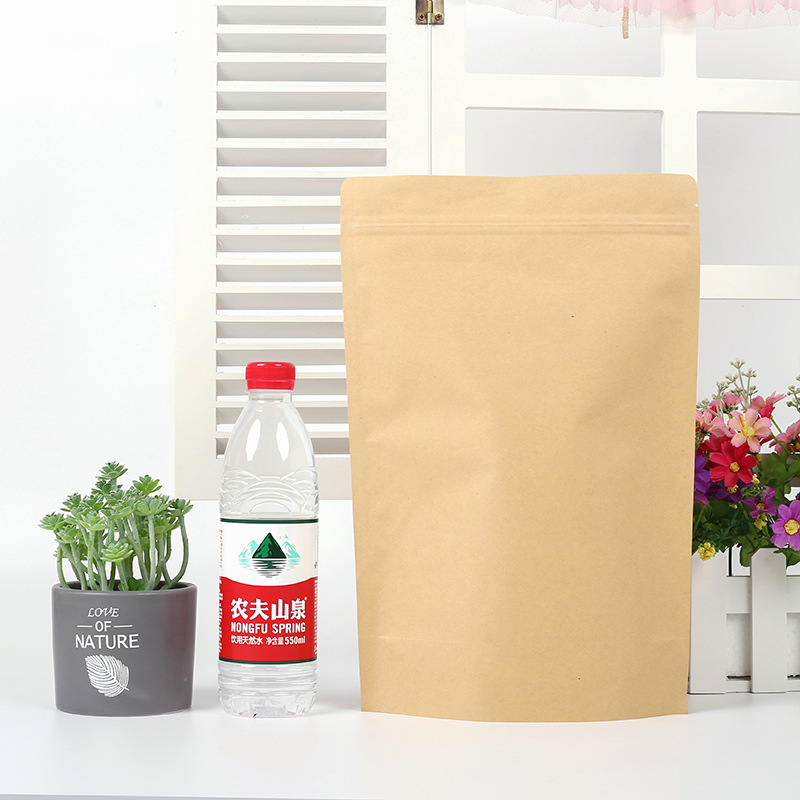 Brown Stand-Up Kraft Paper Bags without Window product photo 2